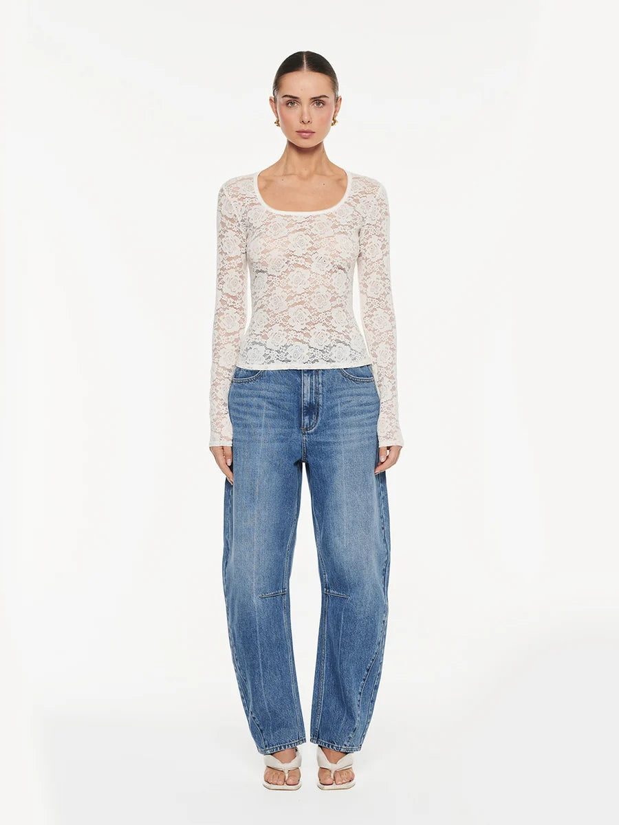Bonnie Lace Top Ivory