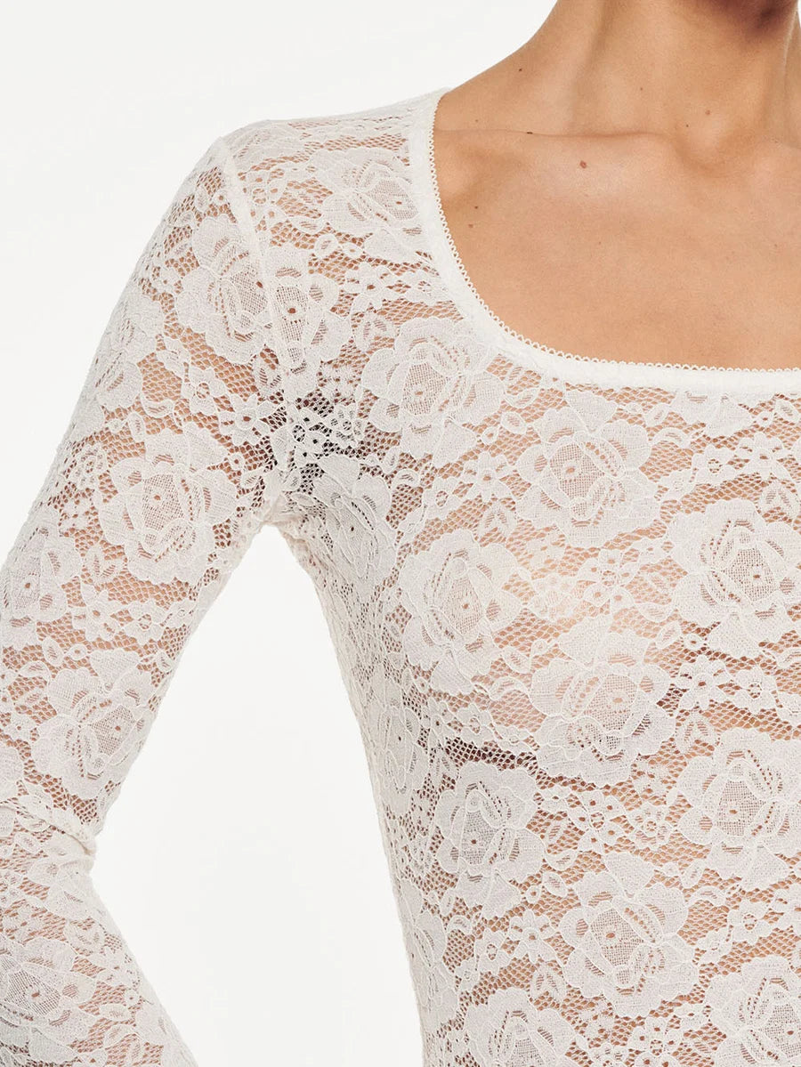 Bonnie Lace Top Ivory