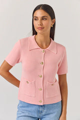 Solar Cardi  Top Tea Rose