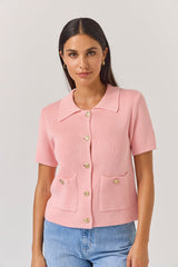 Solar Cardi  Top Tea Rose