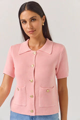 Solar Cardi  Top Tea Rose