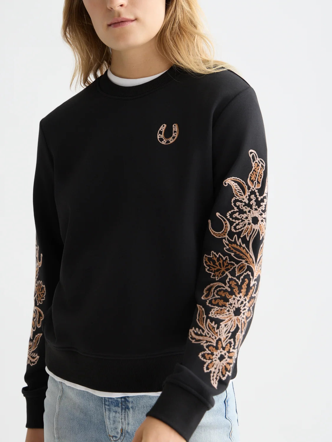Embroidered Regularfit Sweatshirt Meteorite