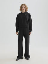 Artwork Wide leg Sweat Pants Black