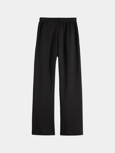 Modal Straight Leg Sweat Pants Black