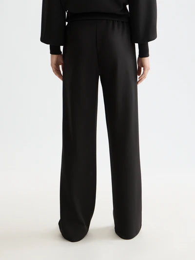 Modal Straight Leg Sweat Pants Black