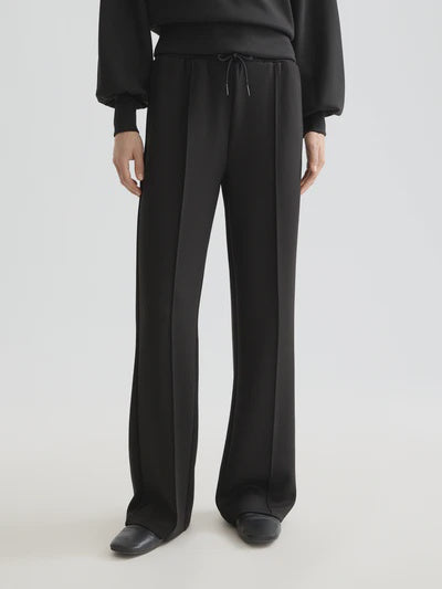 Modal Straight Leg Sweat Pants Black