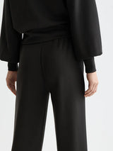 Modal Straight Leg Sweat Pants Black