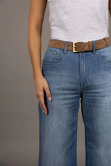 Classic Suede Belt Camel