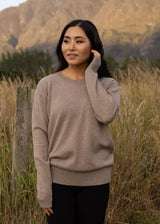 Ever be Rpund Necl Sweater Light Brown