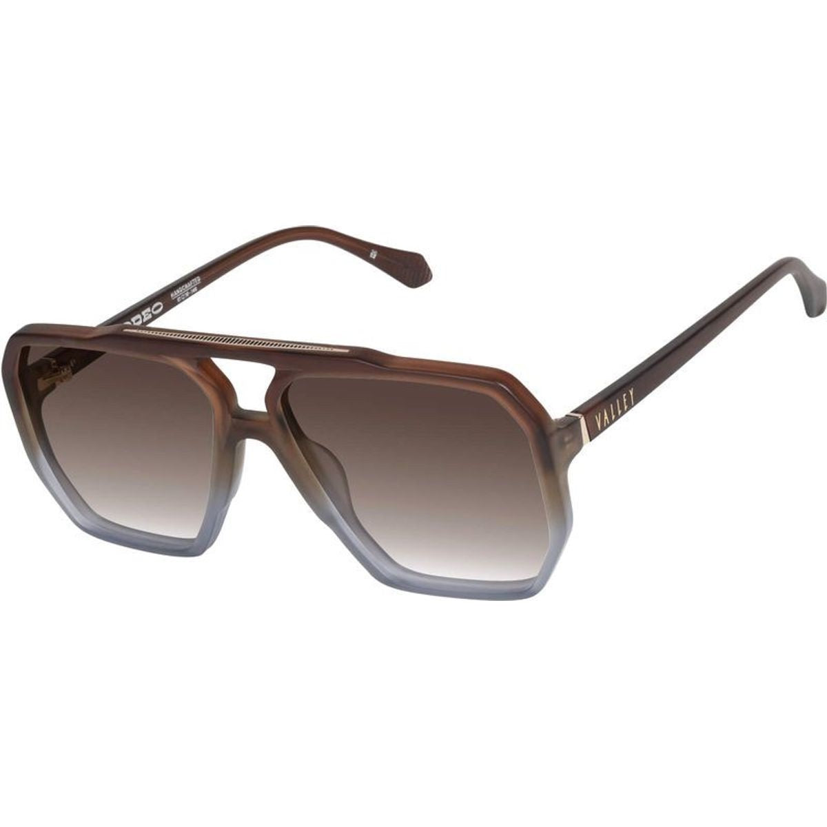Valley Eyewear Rodeo Matte Transparent Chocolate Fade to Crystal