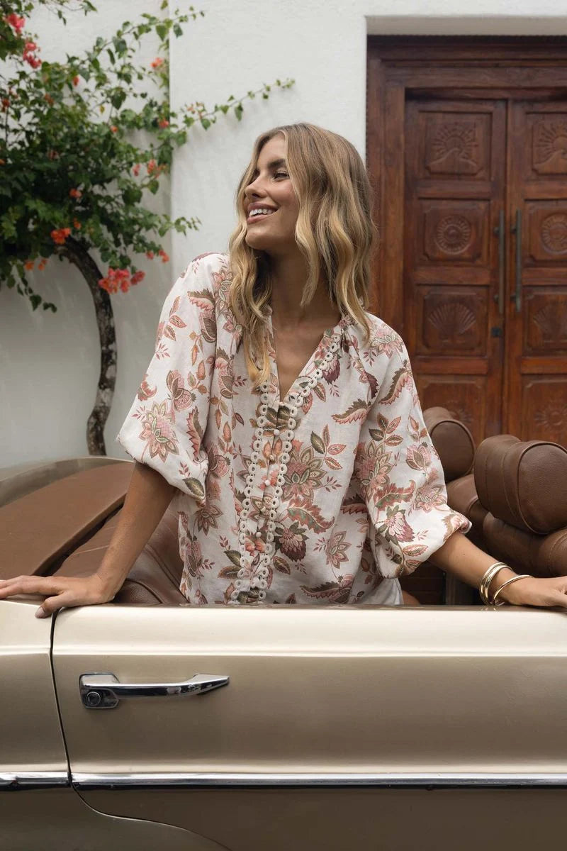 Bohemian Rose Blouse Bohemian Print