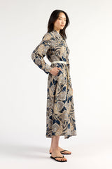 Mala Dress Navy Paisley