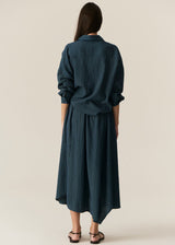 Adel Shirt Green Ink Stripe
