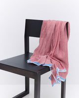 Red striped cotton foulard
