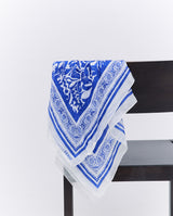 Blue Silk Headscarf