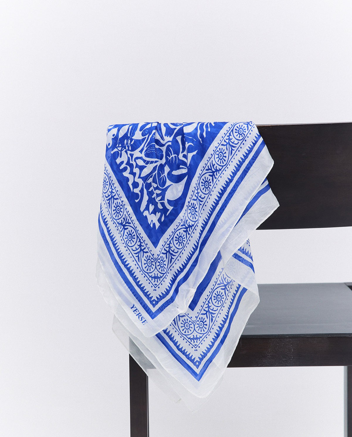 Blue Silk Headscarf