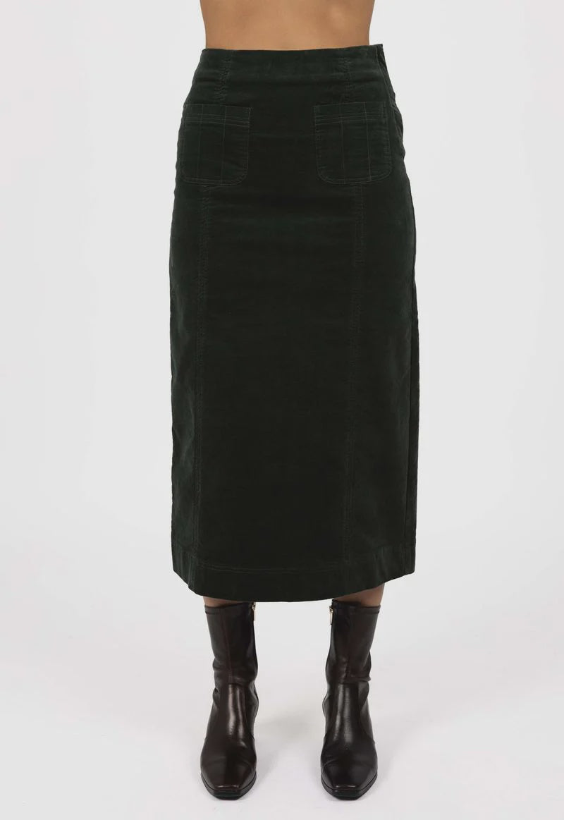 Va Va Velour Skirt Pine