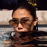 Rodeo Transparent Sage w Gold Metal Light Green Gradient Lens