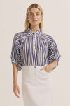 Zoe Kratzmann Adage Top In Navy Stripe