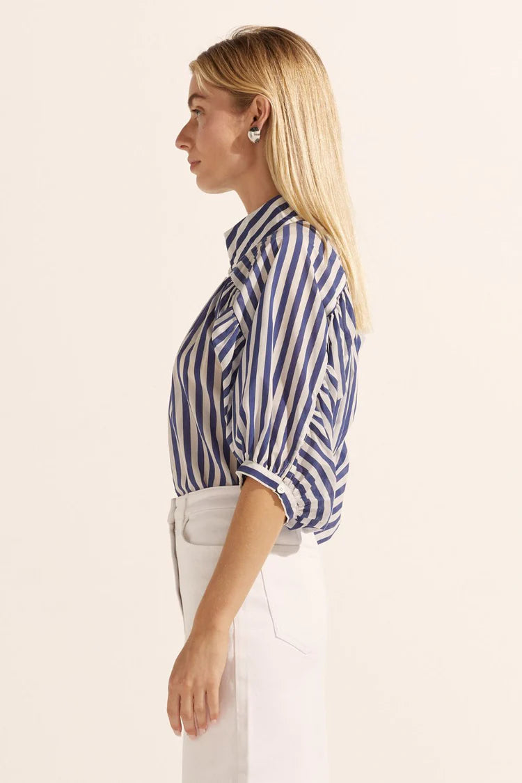 Zoe Kratzmann Adage Top In Navy Stripe