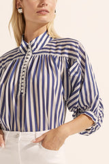 Zoe Kratzmann Adage Top In Navy Stripe