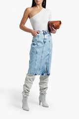 Pre Loved Iro Acid Wash Skirt Size 38  RRP $400