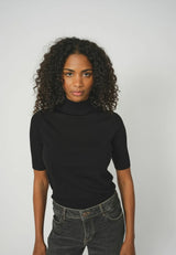 Relena Turtleneck SS Knit Black
