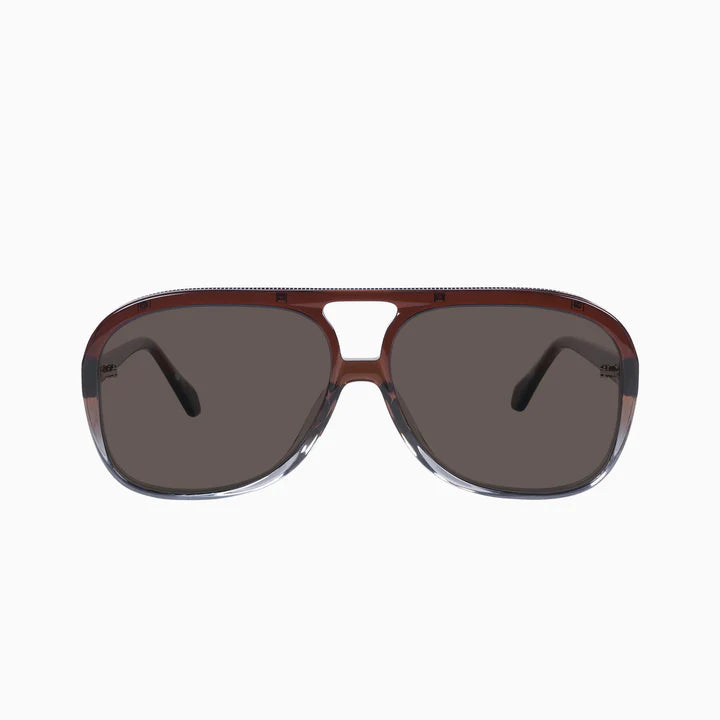 Bang Bang Transparent Chocolate Fade to Crystal Sunglasses