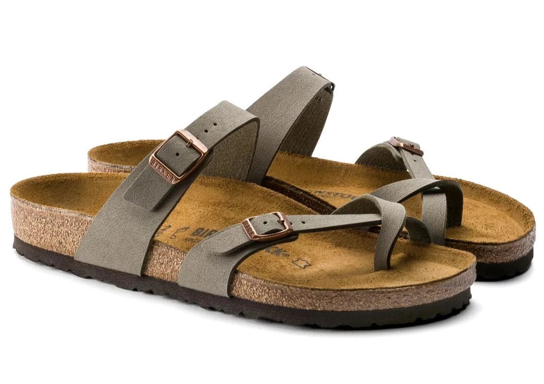 Birkenstock Mayari Birko Flor Regular fit in Stone