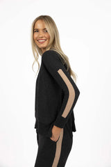 Peyton Hoodie Charcoal Latte