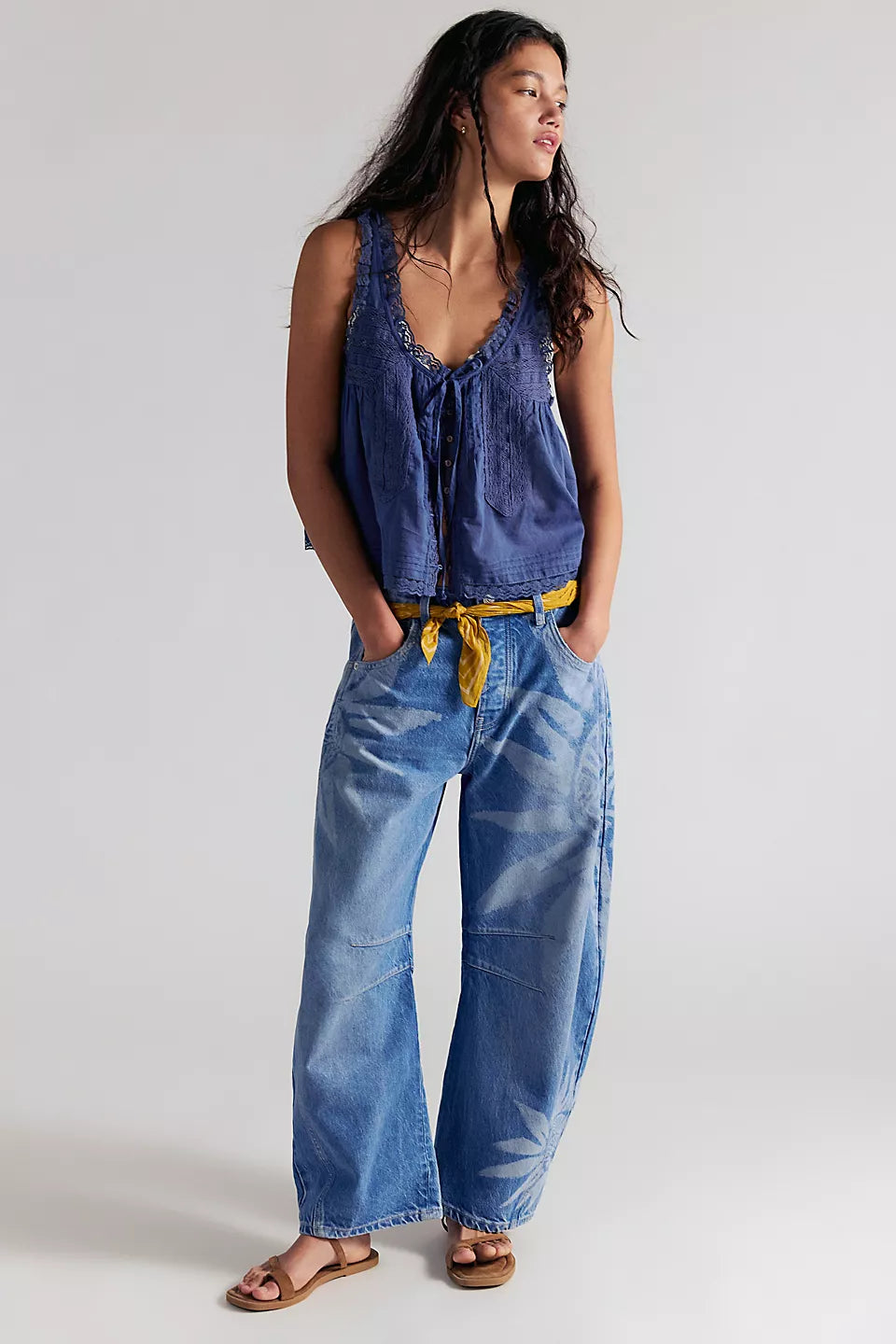 Good luck Printed Barrel Jeans