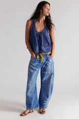 Good luck Printed Barrel Jeans