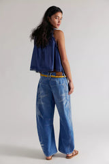 Good luck Printed Barrel Jeans
