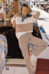 Effie Mid Flare Jean Mushroom