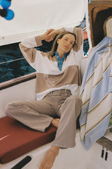 Effie Mid Flare Jean Mushroom