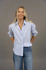 Nala Stripe Shirt Sky Blue Stripe