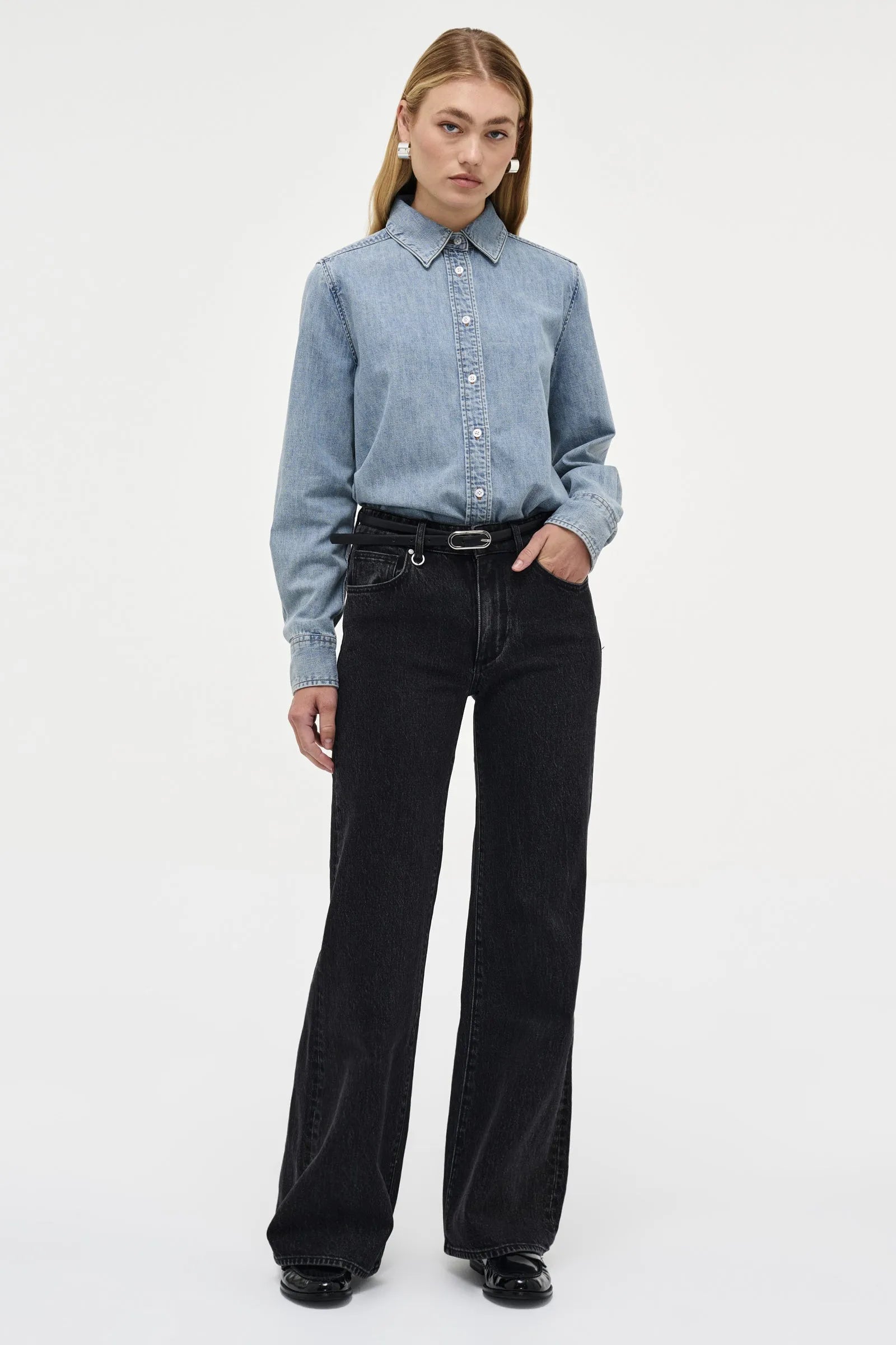 Eva Wide Jeans French Black