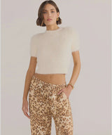 Mink Pink Clover Fluffy Knit Ivory