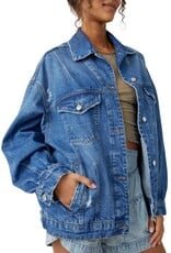 Free People All in Denim Jacket in Touch The Sky