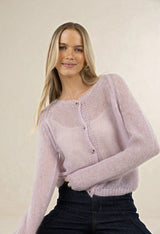Emmy Mohair Cardigan Lilac