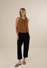 Huxe linen Pant Black