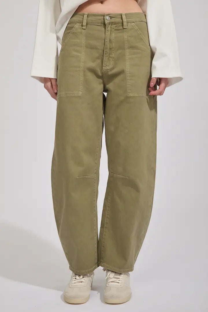 Gigi Barrel Drill Summer Olive