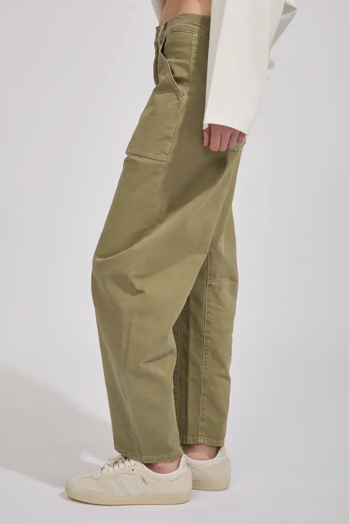 Gigi Barrel Drill Summer Olive