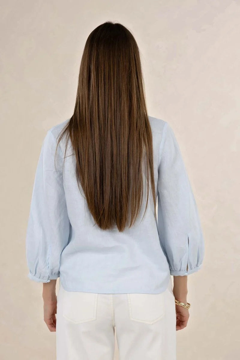 Hazel Blouse  Ice Blue
