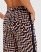 The Upside Castilla Juniper Knit Pant in Navy/Tan