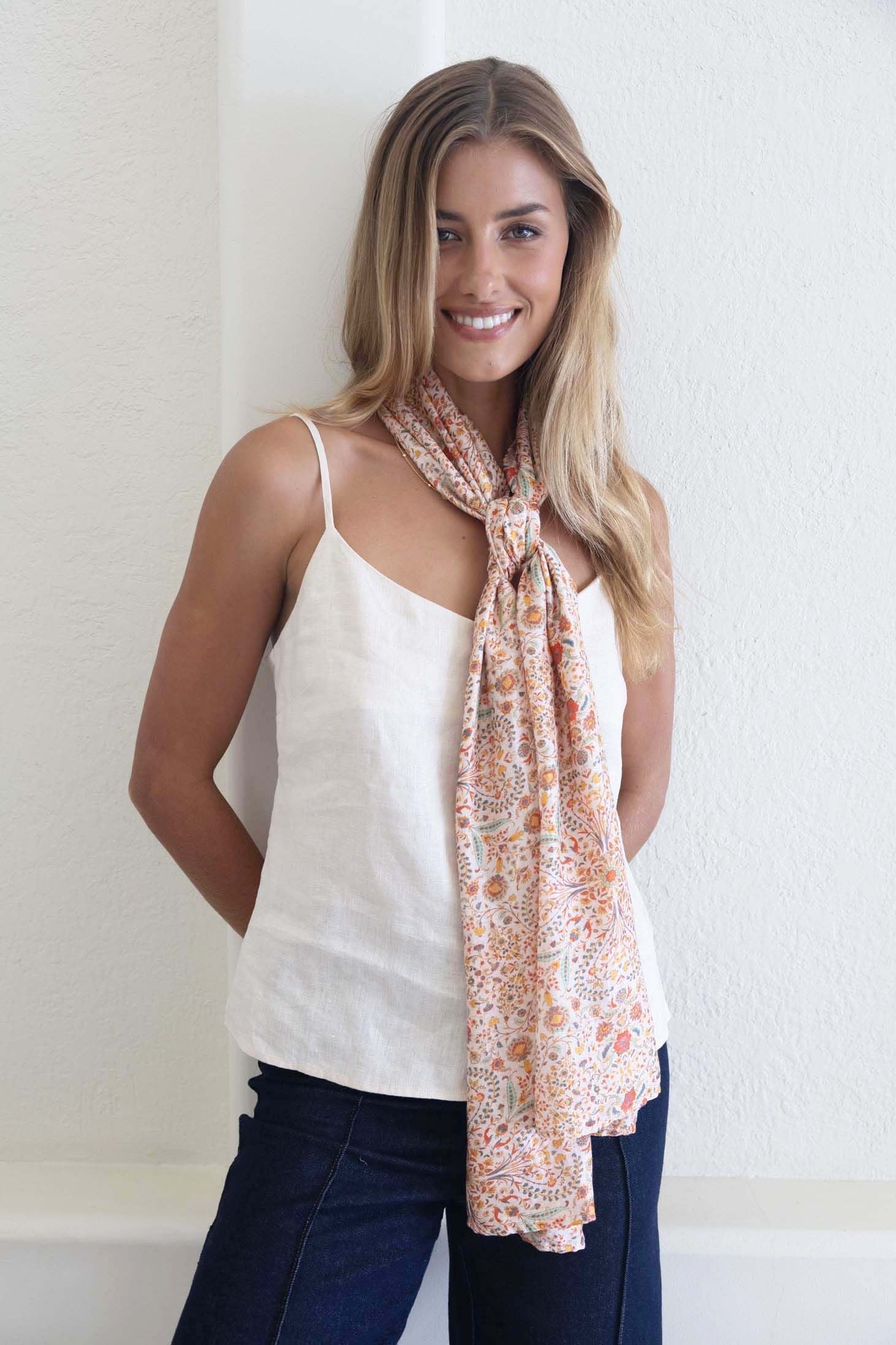 Turkish Delight Scarf Melon Print