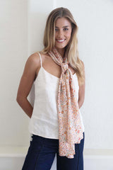 Turkish Delight Scarf Melon Print