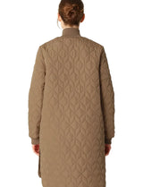 Long Quilt Coat Mocca