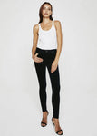 AG Farrah Skinny Jean in Super Black Velvet