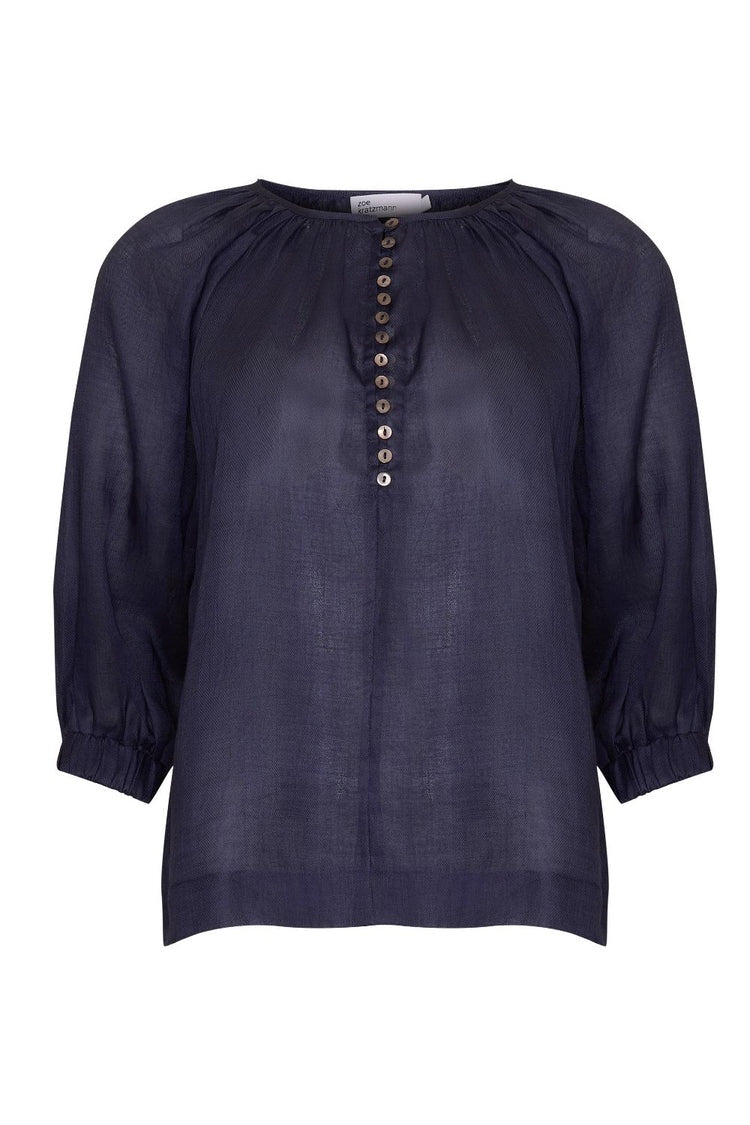 Zoe Kratzmann Imbue Top In Indigo